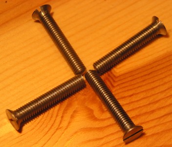 An Image showing Steel Countersunk screws. Image copyright