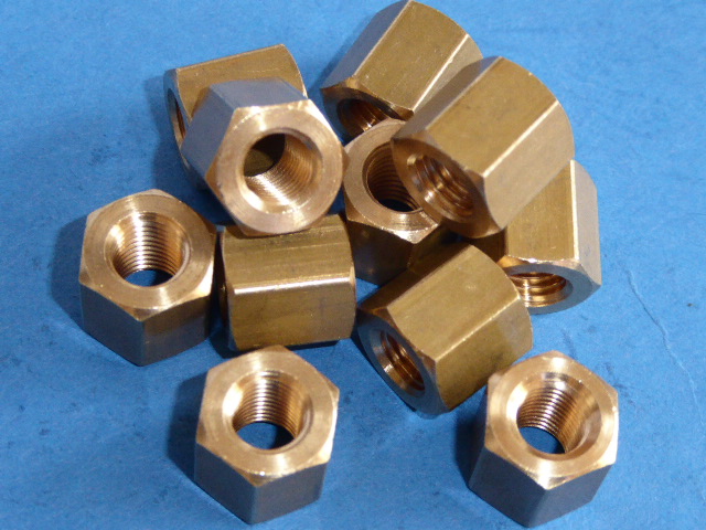 16 x Brass Exhaust Imperial Manifold Nuts 1/4 UNF High Temperature 